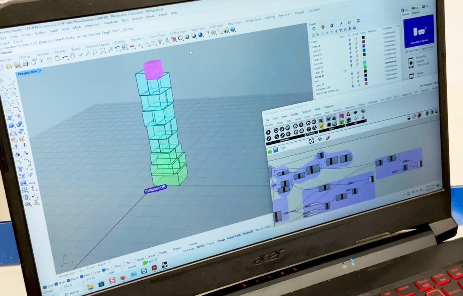 Project image: lumber columns